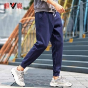 雅鹿 Y716191C958-1 男士加绒休闲卫裤