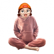 歌姿羽网红仙女珊瑚绒连帽卫衣 券后￥26