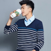 prenomen 男士秋冬款 加绒加厚假两件针织衫