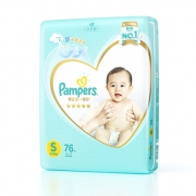 88VIP：Pampers 帮宝适 一级系列 婴儿纸尿裤 S76片 *5件 393.75元包邮（合78.75元/件）