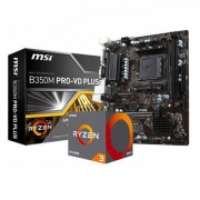 AMD 锐龙 R3 2200G CPU处理器 + msi 微星 B350M PRO VD PLUS 主板 板U套装