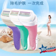 Schick 舒芙 intuition 女士4层刀片带皂头脱毛器 3刀头