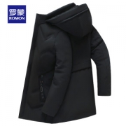 出口量国内第一 罗蒙 男士中长款 加厚保暖棉服