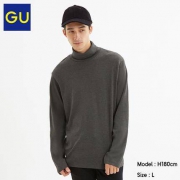 GU 极优 318289 男士两翻领纯棉T恤