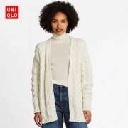 UNIQLO 优衣库 420524 女装纽花宽松开衫
