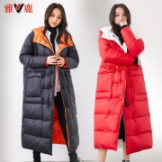 雅鹿 女士 两面穿 百搭时尚羽绒大衣