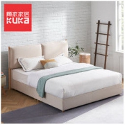 双11预售： KUKa 顾家家居 PTM309B 白蜡木布艺床 1.5*2.0m
