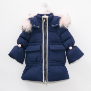 双11预售：米喜迪 mecity 女孩中长款羽绒服 349元包邮（定金40元）