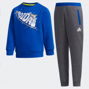 11日0点、双11预告：adidas 阿迪达斯 DX5055DY7881 小童运动针织套装 169元包邮（需用券）