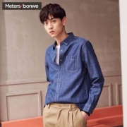 Meters Bonwe 美特斯邦威 Q999918 全棉工装牛仔衬衫