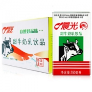 占香港鲜奶市场70%份额 晨光 甜牛奶 早餐牛奶饮品 250ml*16盒