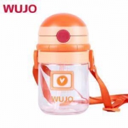 wujo五江 儿童塑料吸管杯380ml