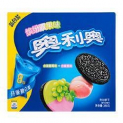 奥利奥 缤纷双果味夹心饼干水晶葡萄味+水蜜桃味 388g