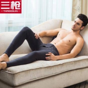 THREEGUN 三枪 1860Z685B0 男士羊毛立绒贴护保暖长裤