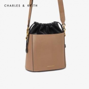 双11预售：CHARLES＆KEITH 简约风抽绳内袋水桶包