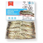 20点、PLUS会员：京鲜生 缅甸进口 冷冻黑虎虾 1kg 14-16个头 长18cm*2件+赠品