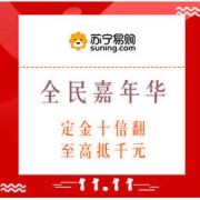 双11预售、促销活动：苏宁易购 全民嘉年华 双11预售主会场