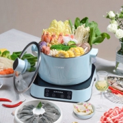 火锅神器 臻米 智能自动升降电火锅 汤肉分离