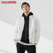 鸭鸭 飞行员夹克款羽绒服 90%白鸭绒