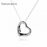 TIFFANY & Co 蒂芙尼 Open Heart 纯银项链 中号