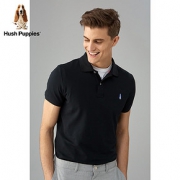 HushPuppies暇步士男装2019夏新品棉弹T恤短袖POLO衫男|PD-27324D