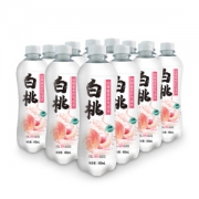 秋林 白桃味苏打气泡水 0卡 高膳食纤维 450ml*12瓶