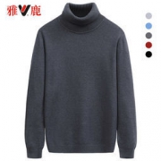 雅鹿 秋季新款 男针织高领毛衣