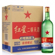 红星 白酒 大二锅头 清香型 56度 750ml*6瓶
