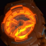 少见骚气橙！Casio 卡西欧 G-Shock系列 GA110SG-4A 男士双显运动手表
