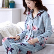 ￥39 柏缇朵 珊瑚绒睡衣女士冬季加厚套装