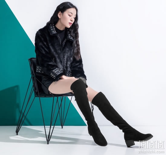 意尔康女款长筒靴