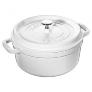 STAUB 圆形炖锅 4夸脱 白色