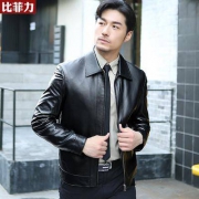 比菲力 14BAQ00066711 男士真皮夹克