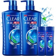 CLEAR 清扬 活力运动薄荷 男士去屑洗发露 720ml*2+100ml*2+力士沐浴露 1L