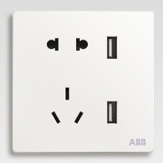 ABB 轩致五孔带USB充电开关插 88元包邮（需用券）