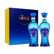 洋河蓝色经典 海之蓝 42度 240ml*2 礼盒装 浓香型白酒