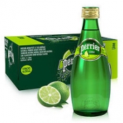 法国巴黎水perrier充气天然矿泉水原味330ml*24瓶/箱