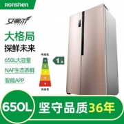 Ronshen 容声 650升 艾弗尔X5一级智能变频 对开门电冰箱 BCD-650WD12HPA