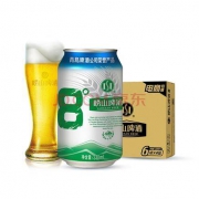 崂山啤酒 清爽8度 黄啤330ml*24听*9件