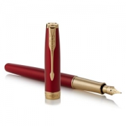 中亚Prime会员： PARKER 派克 Sonnet卓尔系列 宝石红金夹 18K F尖 钢笔