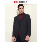 限尺码：Hodo 红豆 HWB8J2159 男士羊毛混纺毛呢大衣