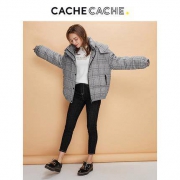 27日0点：CacheCache 8819041136 女士格纹羽绒服