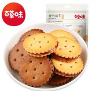 百草味 咸蛋黄麦芽饼干110gx2袋 券后￥10.9