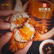 PLUS会员：颜氏蟹业 螃蟹 水产生鲜 大闸蟹2.5-3.0 全公8只