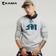 11日0点、双11预告：KAMA 卡玛 2417406 男士圆领毛衣 低至29.5元包邮（前两小时半价）