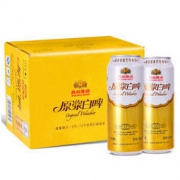 燕京啤酒12度原浆白啤听装500ml*12罐 整箱装 *4件