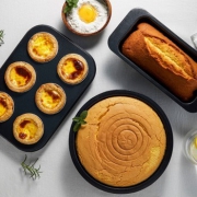SIMPLY BAKE IT 烘焙模具五件套（六联蛋挞烤盘+8寸方形烤盘+10寸土司烤盘+8寸活底圆形烤盘+8寸披萨烤盘)
