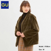27日0点：GU 极优 321083 女款人造毛茄克
