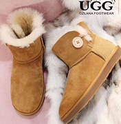 防水羊皮毛一体：Ozlana UGG 加绒低筒雪地靴