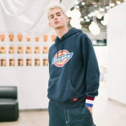 Dickies 007028 男女撞色印花抓绒卫衣